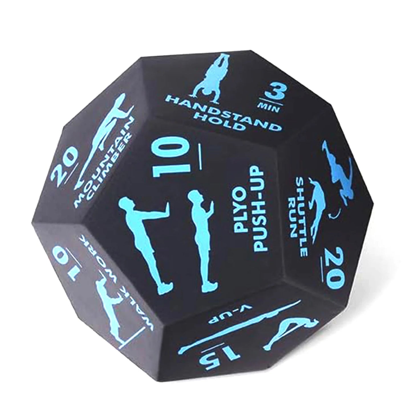 PU Fun and Excitement to Fitness with Fitness Game Dice Fitness Habits Multifunctional Blue
