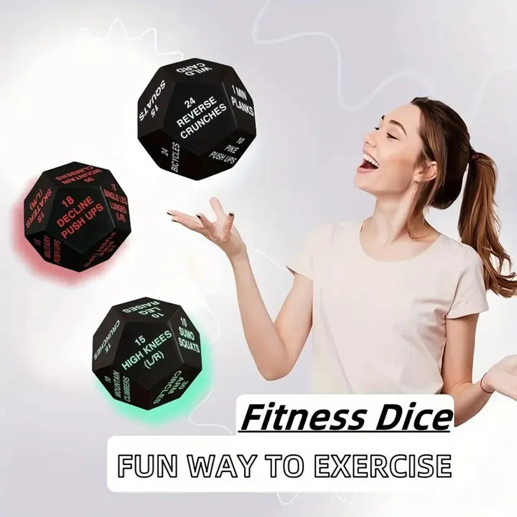 PU Fun and Excitement to Fitness with Fitness Game Dice Fitness Habits Multifunctional Blue