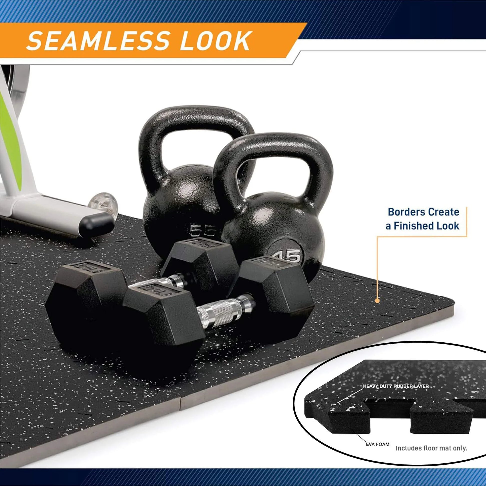 Rubber Flooring Gym Mats with EVA Foam